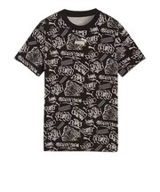 プーマ（PUMA）ボーイズ ミッド90S AOP 半袖 Tシャツ 694233 01 BLK