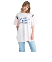 ロキシー（ROXY）SURF CITY フロッキープリント 半袖Tシャツ 26SPRST261088PNK