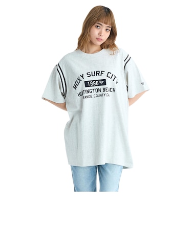 ロキシー（ROXY）SURF CITY フロッキープリント 半袖Tシャツ 26SPRST261088HER