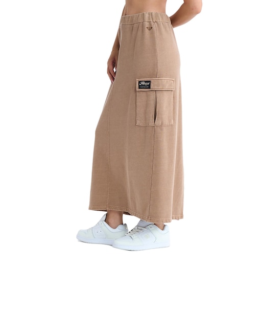 ロキシー（ROXY）ROXY TRUST ロングスカート スリット・カーゴポケット付き 26SPRSK261059BEG