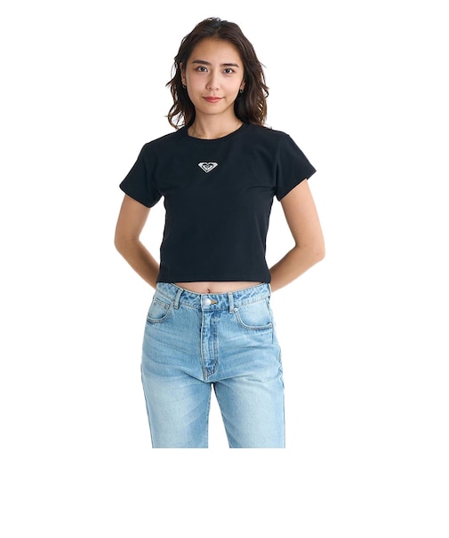 ロキシー（ROXY）GALAXY シャイニーロゴ 半袖Tシャツ 26SPRST261085BLK