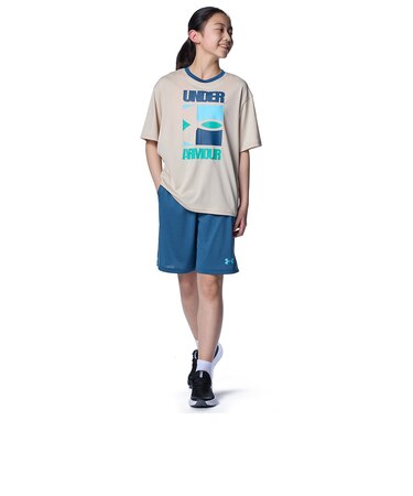 アンダーアーマー（UNDER ARMOUR）ジュニア テック グラフィック ショートスリーブ Tシャツ&ショーツセット 6012495 280