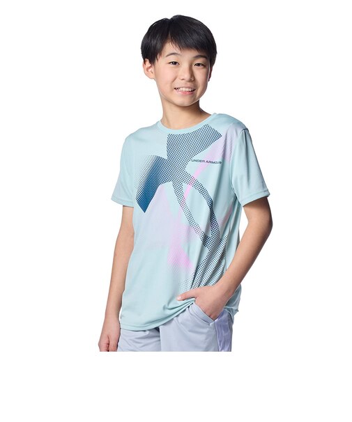 アンダーアーマー（UNDER ARMOUR）ジュニア テック スーパービッグロゴ ショートスリーブ Tシャツ 6012492 477