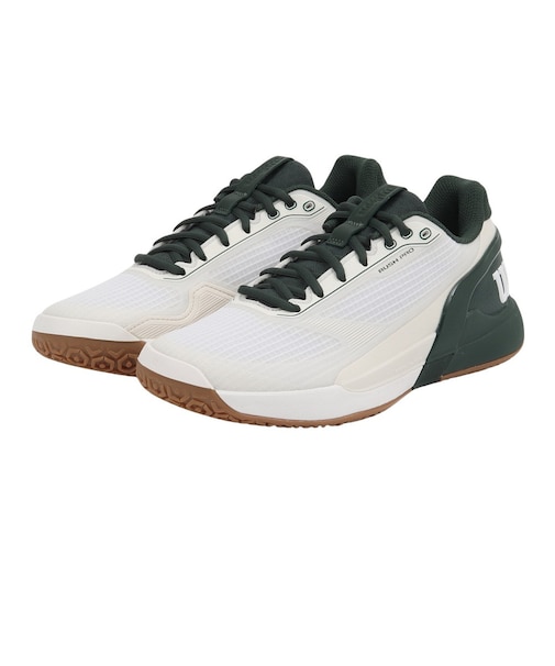 ウイルソン（Wilson）オムニクレーコート用 テニスシューズ RUSH PRO 5 White/Sycamore/Gum1a OC WRS340090U