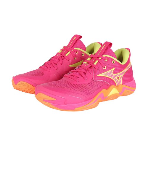 ミズノ　バレーボールシューズ ウェーブモーメンタム レッド　25.5センチ ミズノ（MIZUNO）バレーボールシューズ ウエーブモーメンタム エリート