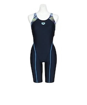 アリーナ（ARENA）フィットネス水着 レディース 水泳 スパッツ ネイビー×ブルー S-LLサイズ AS6SWF08L NVBL