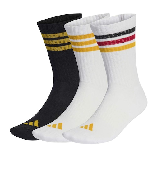 アディダス（adidas）スリーストライプス クッション スポーツウェア クルーソックス 3足組 UW730-KE5501