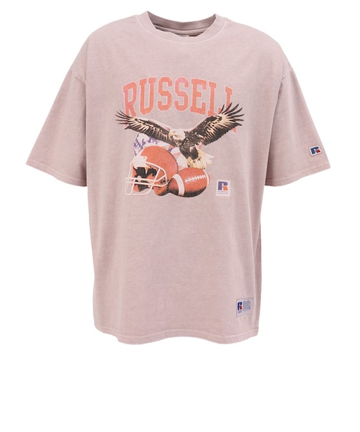 ラッセル（RUSSELL）イーグル ピグメント 半袖Tシャツ RBM26S0004 PNK
