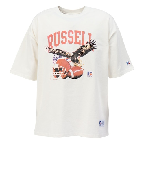 ラッセル（RUSSELL）イーグル ピグメント 半袖Tシャツ RBM26S0004 WHT