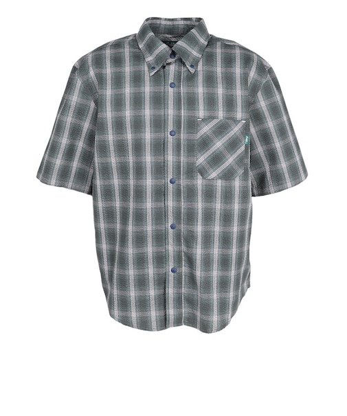 スナップボタン 5分袖シャツ BU2545134:65:GREEN