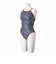 ミズノ（MIZUNO）競泳水着 レディース 水泳 EXER SUITSミディアムカットRi チャコールグレー SS-LLサイズ N2MAD76707 総柄 耐…