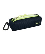 ミズノ（MIZUNO）メッシュゴーグルケース 紺×黄 N3JMD02084 ケース ゴーグル用 ゴーグルケース カラビナ付き