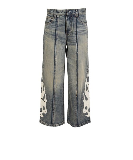 Fire Tribal Leather Patch バギー デニム 2611-08117-02320