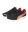 プーマ（PUMA）ジュニア ランニングシューズ レースシューズ スピードモンスター PL ブラック レッド 19536429 スポーツ シューズ