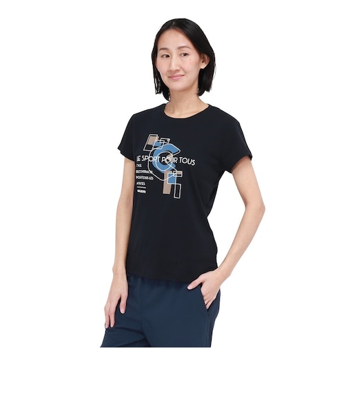 ドライプラスクール シャインブロックUV GEOGRACE 半袖Tシャツ CT6S0027-TR864-GRSD NVY