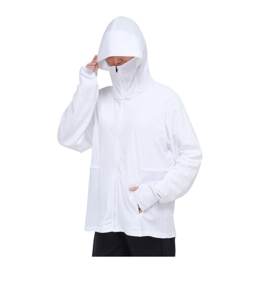 ドライプラスクール シャインブロックUV LTZIP ジャケット SW6S0022-TR861-GRSD WHT