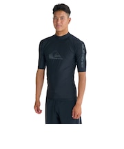 クイックシルバー(Quiksilver)ALL TIME SR ハイネック半袖ラッシュガード 速乾 UPF50+ ストレッチ 26SPQLY261006BLK2