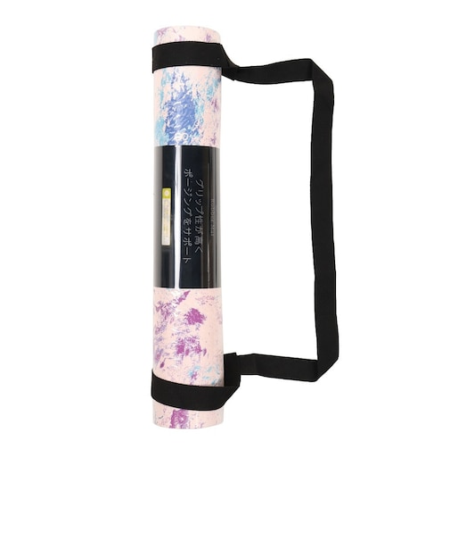 ウィッテム（HUITIEME）ヨガマット 3.5mm ストラップ付 天然ゴム 高グリップ 天然柄 HU20HI8411728 PNK