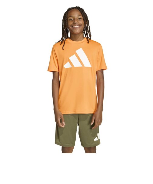 アディダス（adidas）ジュニア トレイン エッセンシャルズ ビッグロゴ 半袖Tシャツ CQ065-KB6808