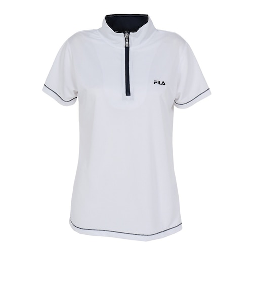 フィラ（FILA）テニスウェア ハーフジップTシャツ CE6SAW036-WT0