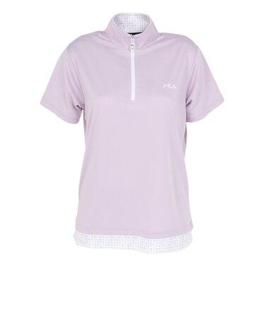 フィラ（FILA）テニスウェア フェイクハーフジップTシャツ CE6SAW039-LAV