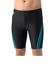 アリーナ（ARENA）水着 メンズ 水泳 フィットネススパッツ インナー付き 黒×緑 M-LLサイズ AS6SWF69M BKGR