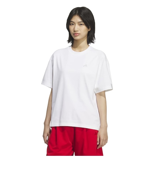 アディダス（adidas）エッセンシャルズ プラス スモールロゴ ルーズフィット半袖Tシャツ L3156-KF8270