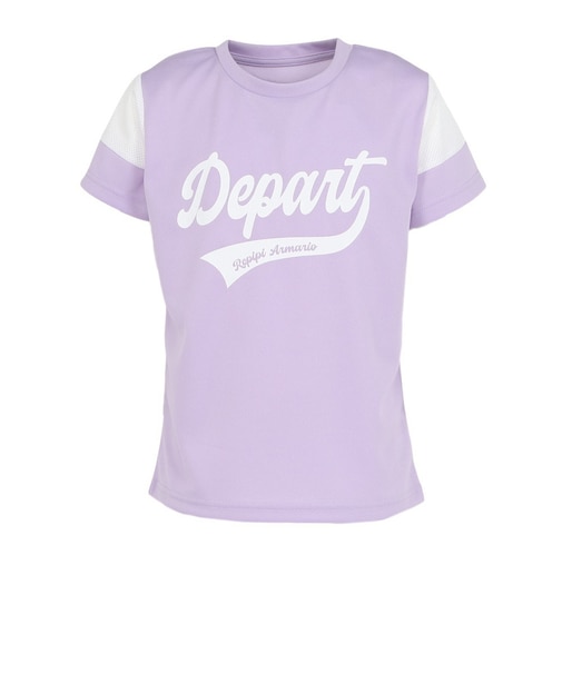 ジュニア 袖メッシュ切替半袖Tシャツ 116846 LAV