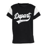 ジュニア 袖メッシュ切替半袖Tシャツ 116846 BK