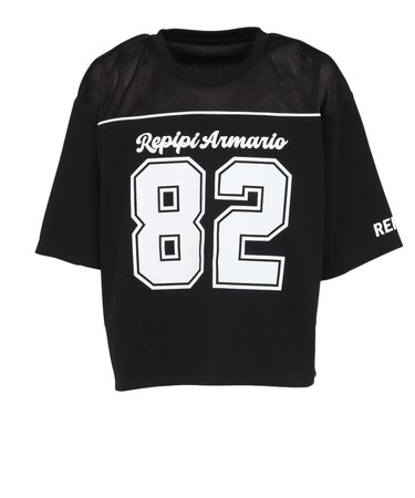 ジュニア 切替半袖Tシャツ 116847 BK