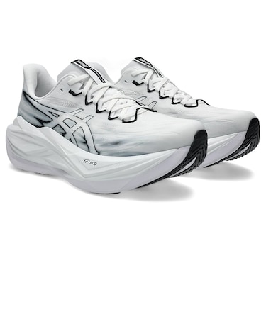 アシックス（ASICS）ランニングシューズ ジョギングシューズ スーパーブラスト 3 ホワイト ブラック 1013A177.100 スポーツ シューズ