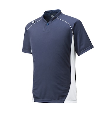ミズノ（MIZUNO）野球ウェア ジュニア ハーフボタン 小衿タイプ Tシャツ 12JC6L1274
