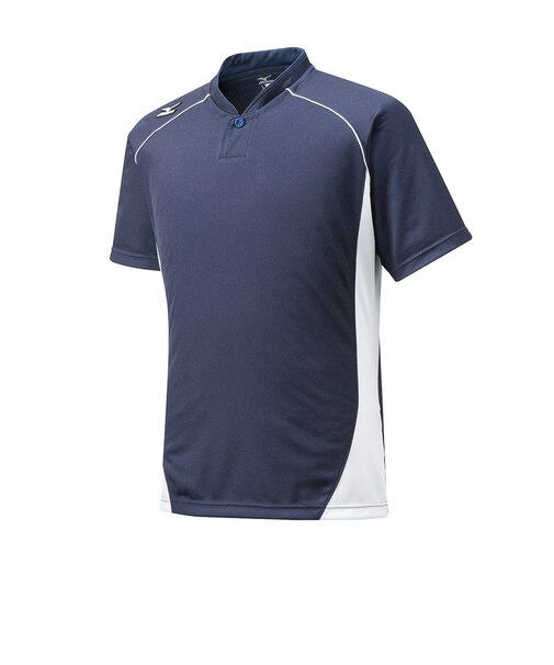 ミズノ（MIZUNO）野球ウェア ジュニア ハーフボタン 小衿タイプ Tシャツ 12JC6L1274