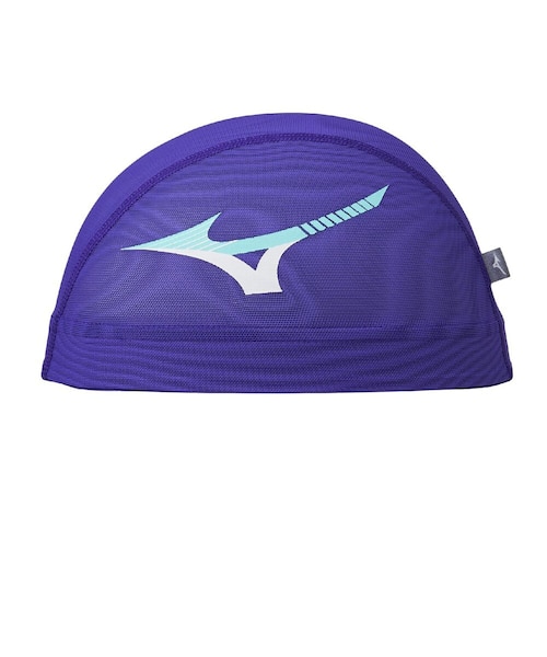 ミズノ（MIZUNO）スイミングキャップ 水泳 メッシュキャップ 紫 M-L