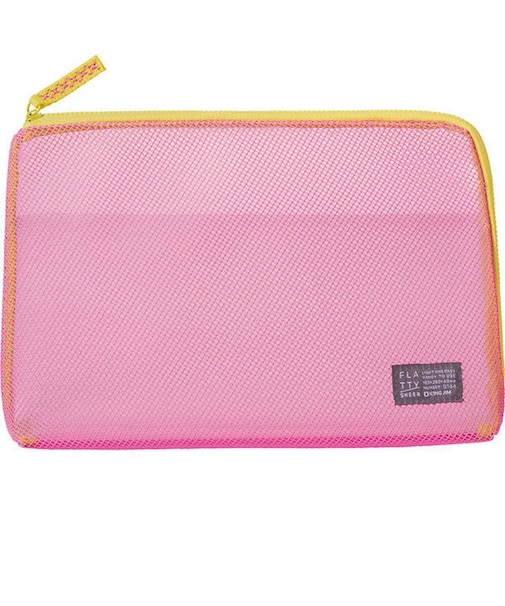 キングジム フラッティシアー ポーチ Lサイズ ピンク 5166