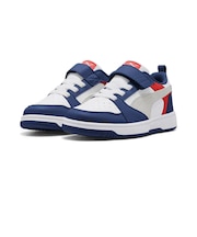 プーマ（PUMA）キッズ スニーカー ボーイズ スポーツシューズ キッズ プーマ リバウンド V6 ロウ スニーカー ブルー ホワイト 39741933