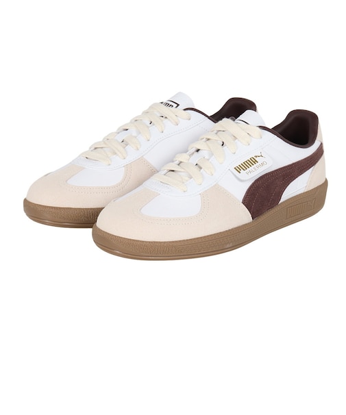 プーマ（PUMA）スニーカー タウンシューズ パレルモ レザー ブラウン ホワイト 39646428