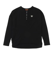 クリフメイヤー（KRIFF MAYER）長袖Tシャツ UVカットさら コクーン ロンTシャツ W2537816:19:BLACK