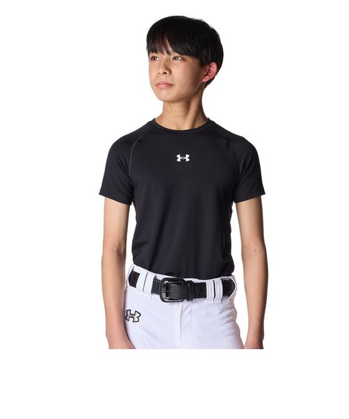 アンダーアーマー（UNDER ARMOUR）野球 アンダーシャツ ジュニア ヒートギア コンフォート フィッティド 半袖クルーネックシャツ 6012724 0…