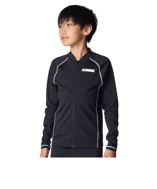 アンダーアーマー（UNDER ARMOUR）水着 ジュニア 男子 水泳 スイムウェア 長袖 フルジップ ジャケット 黒 120-160サイズ 6012505 …