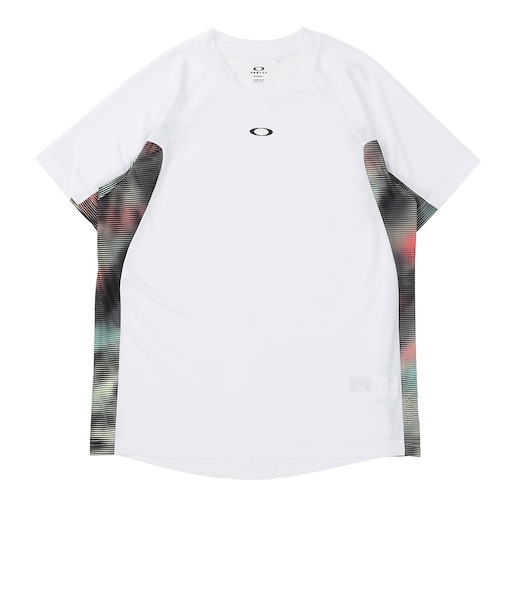 オークリー（OAKLEY）テニスウェア SLANT BLOCKING メッシュ 半袖Tシャツ FOA409036-100