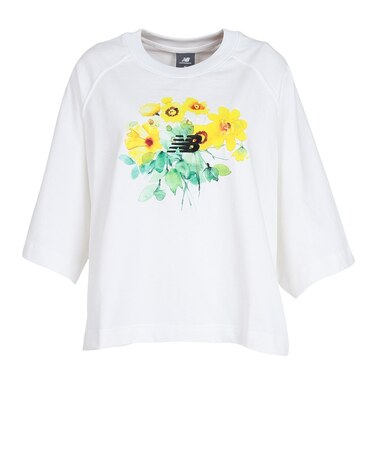 ニューバランス（new balance）ウォーターカラーイエロー ボクシー半袖Tシャツ WT6140AEWT