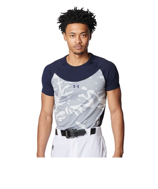 アンダーアーマー（UNDER ARMOUR）野球 アンダーシャツ UAヒートギア コンフォート フィッティド ノベルティ ショートスリーブ クルーネック シャ…