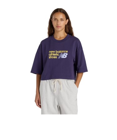 ニューバランス（new balance）Athletics プレミアムチェストロゴ クロップショートスリーブTシャツ WT51908BOY