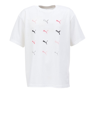 プーマ（PUMA）ESS ELEVATED COOL スケッチ キャット 半袖Tシャツ 693693 02 WHT