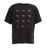 プーマ（PUMA）ESS ELEVATED COOL スケッチ キャット 半袖Tシャツ 693693 01 BLK