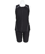 フットマーク（FOOTMARK）フィットネス水着 レディース 水泳 FM26セパレーツ 黒 3L-5Lサイズ 0242801B-09 大きいサイズ 上下セット…