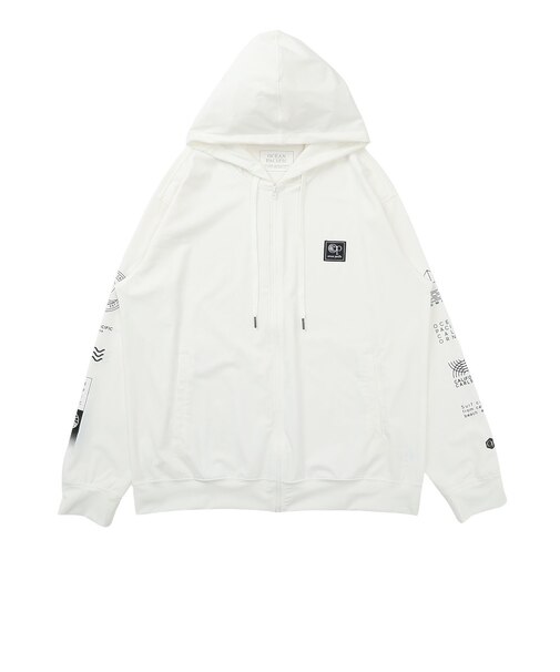 オーシャンパシフィック（Ocean Pacific）ラッシュガード ナイロンストレッチパーカーグラフィック 516477WT