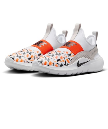 ナイキ（NIKE）ジュニアスニーカー スポーツシューズ フレックス ランナー 4 ホワイト オレンジ IO9506-100