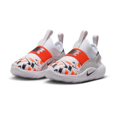 ナイキ（NIKE）ベビーシューズ スニーカー フレックス ランナー 4 ホワイト オレンジ IO9505-100